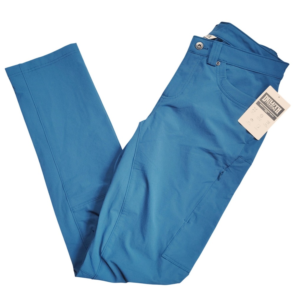 Duluth Flexpedition Pants Women 8x33 Blue NWT Slim Leg 4-Way Stretch Hiking
